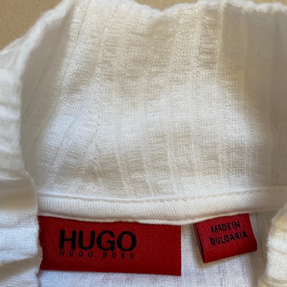 Hugo Boss Ribbed Mock Neck Top - Picture 3 of 4